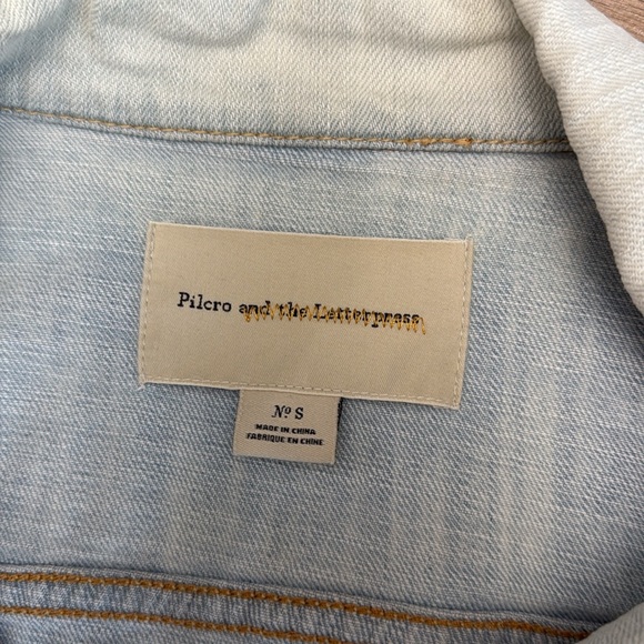Anthropologie Women’s Pilcro and the Letterpress Light Wash Denim Vest Small - Picture 4 of 7